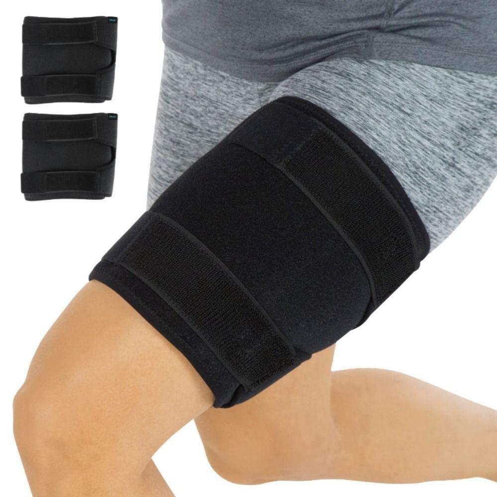 Compression Leg Guards Adjustable Upper Leg Sleeves Hamstring Support Thigh Support  Warmers