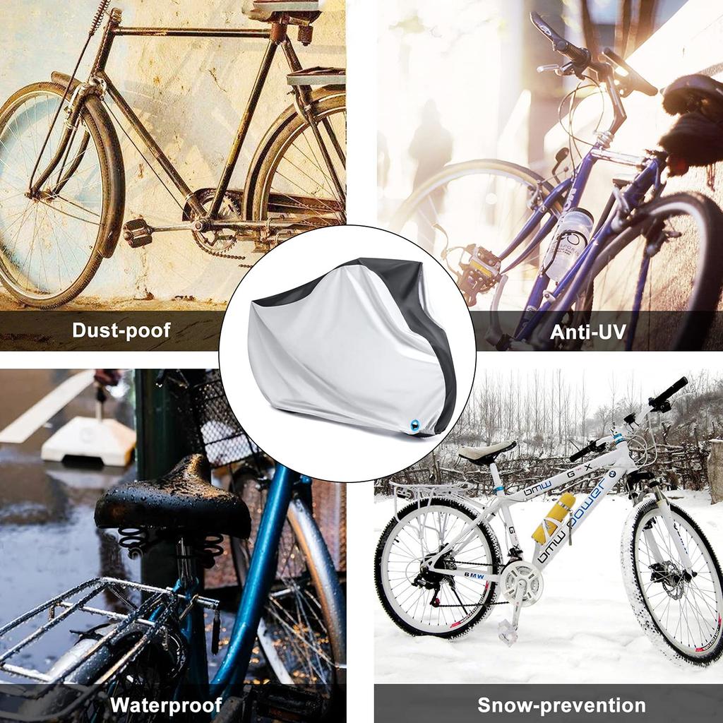 Hanmir Bike and Fits Bikes up to 29 Includes Storage Bag Cover, Waterproof, Thick, Tear-Resistant, UV-Resistant, Heat-Resistant, Durable, Anti-Theft,