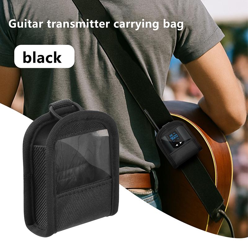 Wireless Transmitter Bodypack Holder Portable Lightweight Carrier Sturdy Guitar Accessories Shoulder Strap Pouch Storage Case