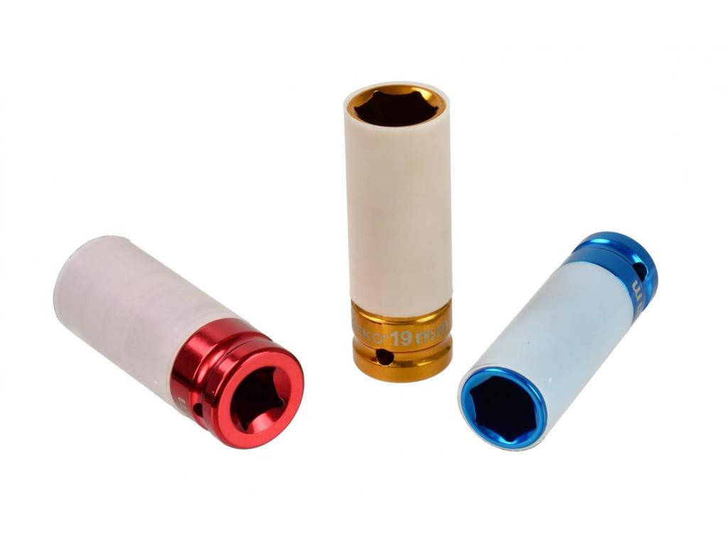 IMPACT SOCKETS FOR ALLOY WHEELS 17/19/21mm 1/2 3 Pieces