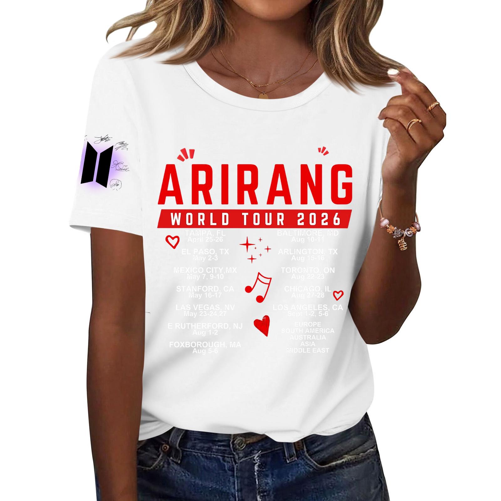 

Women s fashionable casual letter print round neck short-sleeved T-shirt top XL білий