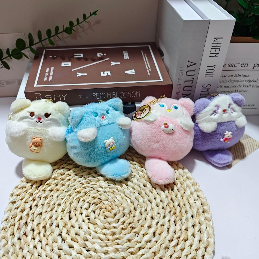 with Keychain Animal Coin Purse Animal Cartoon Plush Zero Wallet Bag Hanging Accessories