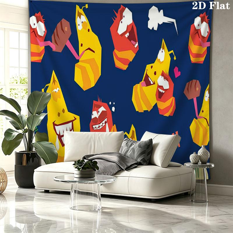 Larva Art Wall tapestry, aesthetic printed fabric blanket, suitable for bedroom, living room, and home decor.