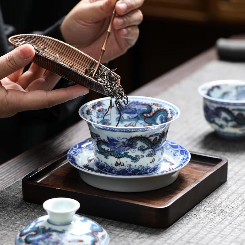 MULTIPOTENT Dragon Year Hand-painted Porcelain Gaiwan Gift Set
