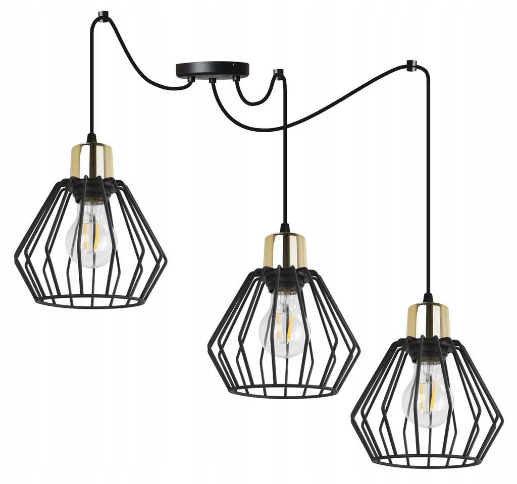 Hängelampe, Deckenleuchter, Drahtschirm, LED