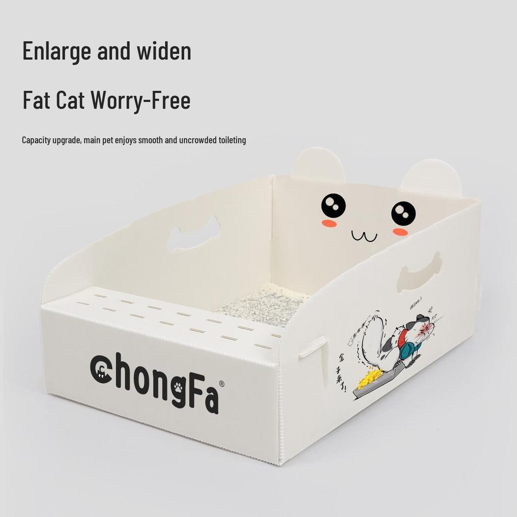 Super Large Foldable Disposable Cat Litter Box - Leak-Proof Outdoor Travel Toilet