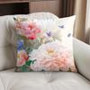 Double-Sided Detachable Cover Wealthy Peony Flower Pillow Living Room Sofa Car Bed Head Square Throw Pillow Case Chinese Style
