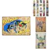 Classic Creative Cartoon Superhero Tin Sign For Bar Pub Home Wall Decor Retro Metal Poster