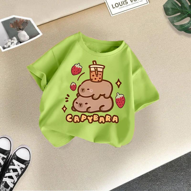 Children s Casual Short-sleeved T-shirt - Summer Girls And Boys Fashionable And Cute T-shirt 100cm
