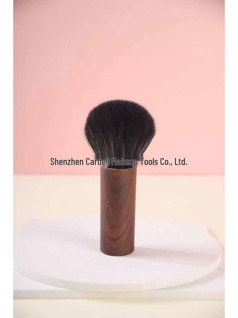 Compact Chubby Nail Dust Brush - Log Style Powder & Blush Brush for Hair Sweep and Makeup Application