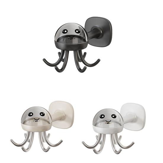 360 Degrees Rotating Kitchen Utensil Holder Under Cabinet Kitchen Utensil Hooks Drilling Free Adhesive Kitchen Utensils Hanging Rack
