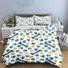 Dog Bones and Paw Prints Pattern Bedding Duvet Cover Set Duvet Cover Pillowcases  (1*Duvet Cover 2*Pillowcases, Without Duvet Insert)