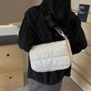 Korean Style Puffer Underarm Bag Square Cotton Padded Crossbody Bag Space Cotton Handbag  Women