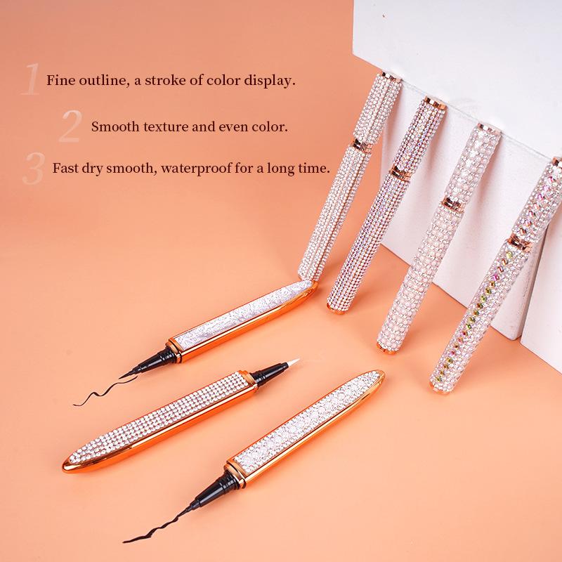 5 Colors 2 IN 1Self-adhesive Eyeliner Pen For False Eyelashes Glue-free Magnetic-free Waterproof No Blooming Eye Liner Pencil