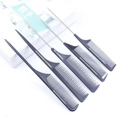 Kohlefaser-Kamm mit spitzem Schwanz, Haarkämme, Lockenkamm aus Kunststoff, Friseurkamm