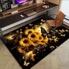 1PC Butterfly Sunflower Non-Slip Floor Carpet Compatible for Office&Living Room&Bedroom&Dining Room - Soft & Pattern, Vibrant Colors-H0389