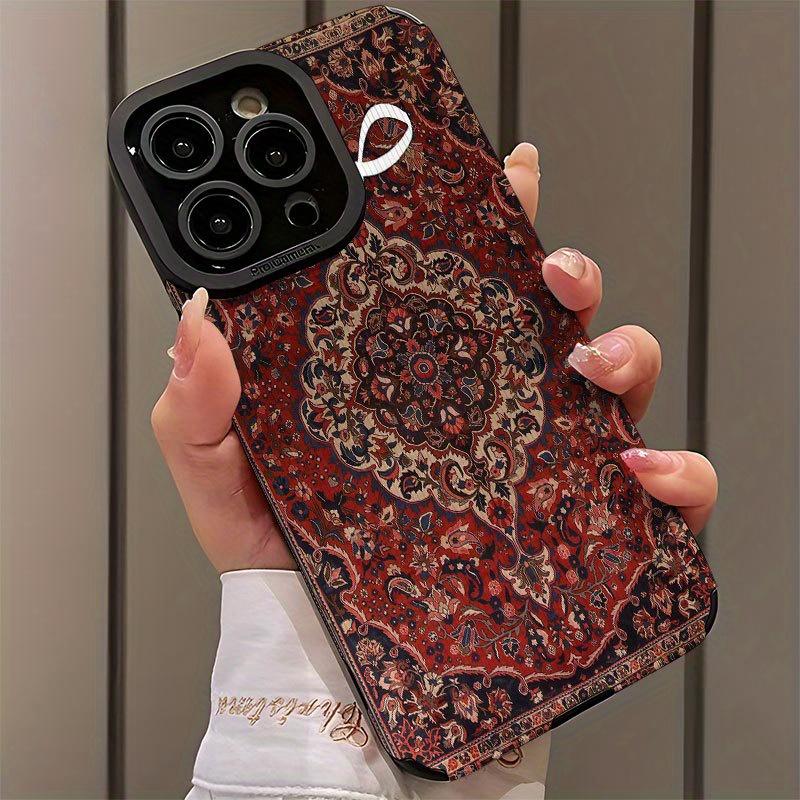 Hot Persian Style Luxury Carpet Retro Sheepskin Leather Phone Case For iPhone 17 16 16e Air 15 14 13 12 11 Pro XS Plus Max X XR