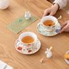 Su's Ceramic Wedding Couple Coffee Cup & Saucer Set