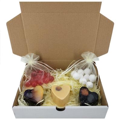 Soap Box - Heart - 10 Passion Bath Pearls - 10 Coco Fizzing Balls