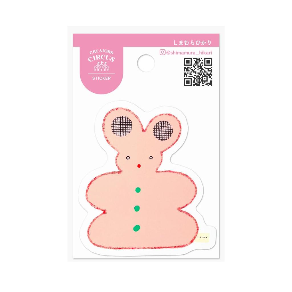 Frontier Creators Circus Sticker - Rabbit Plush Toy - Size: Approx. W7 D0.1 H10.5 cm - CS37039
