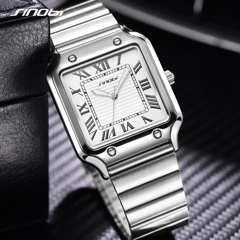 Sinobi Herrenuhr Herren Business Römisch Quadratisch Uhr Leuchtend Wasserdicht Guangzhou Uhr Quarz Uhr Herrenuhr
