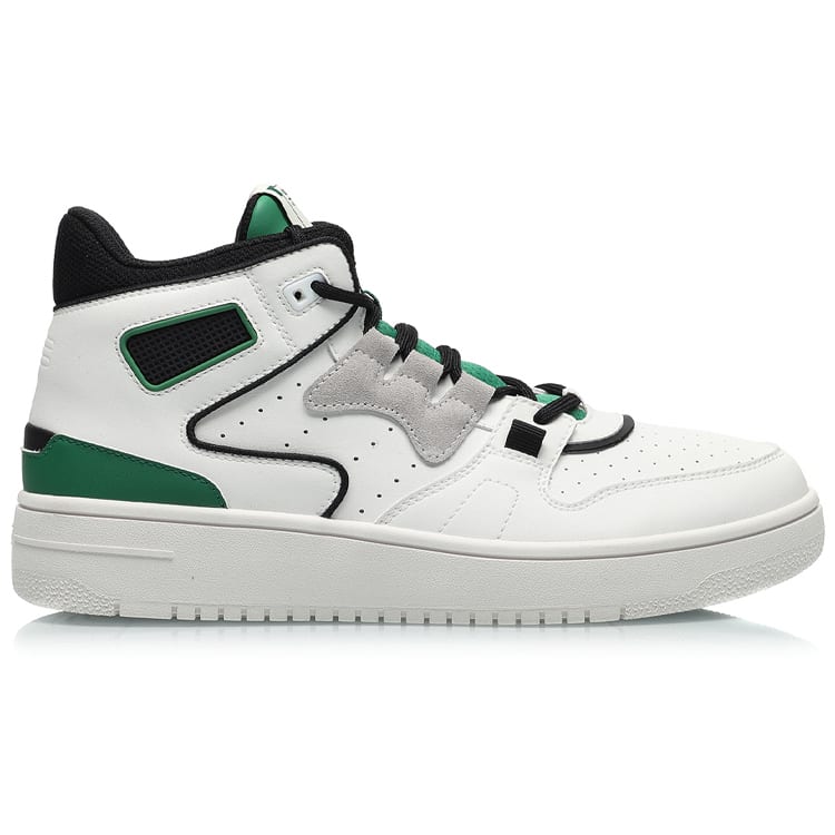 Li Ning Advance 2020 Vintage Basketball Shoes Men's Mid Top White Green AGBQ111-2