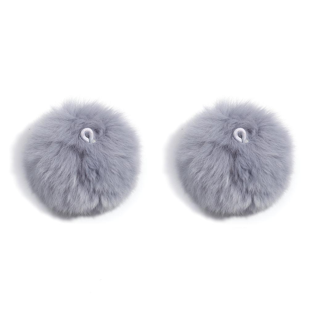 2pcs/lot 6cm Mink Fur Ball Pendants Colorful Fur Pom Poms Ball Charms DIY Keychain Hairpin Earrings Jewelry Crafts Accessories