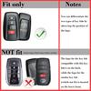 Handmade Leather Remote Key Fob Cover for Toyota Camry 2018-2024 XLE XSE LE SE Corolla Avalon C-HR Highlander Prius RAV4 4Runner Prado