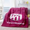 Atletico Madrid Personalized Name Blanket Lightweight Customizable Blanket Soft Warm Cozy Throw For Chair Living Room Sofa Livingroom for All Occasion