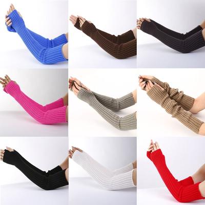 Falsche Ärmel Lange Handgelenkhandschuhe Fingerlose Ellbogenstulpen Mode Strickhandschuhe Mädchen Jungen
