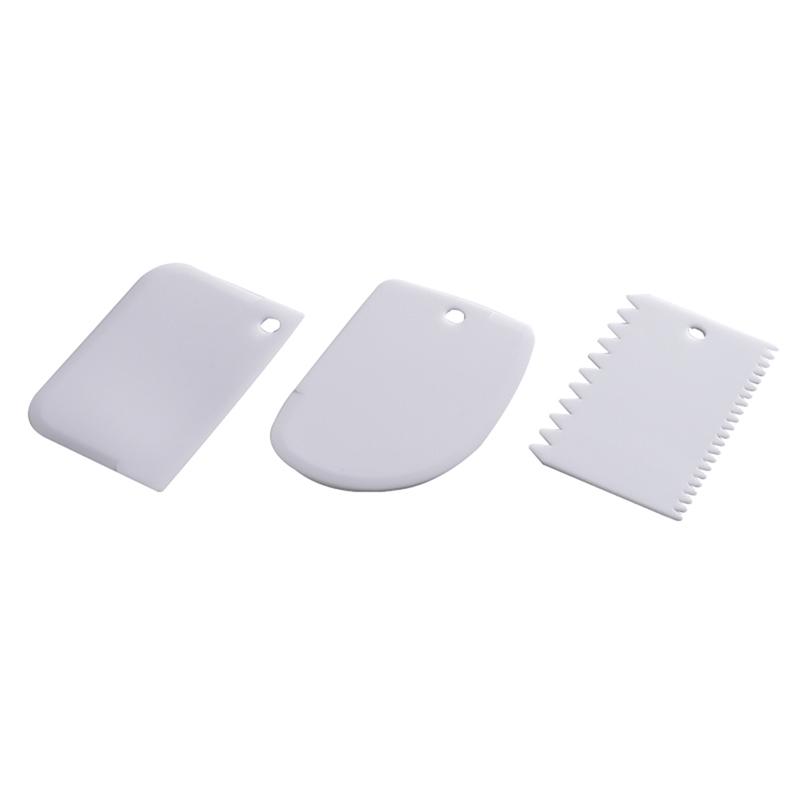 3 Pcs/Set Baking Pastry Tools Plastic Dough Knifespatulas Cutters Cake Tool