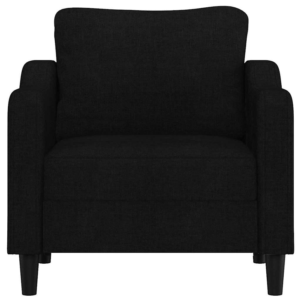 Vidaxl Armchair, Black, 60 Cm, Upholstered In Fabric