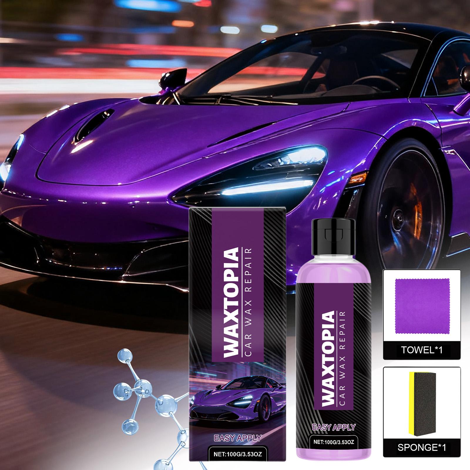 

Car Scratch Remover, Car Wax, Suitable For All Vehicle Paint Surface. Comes With Sponge And Towel One Size белый