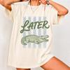 Maglietta Comfort Colors® Later Gator, Maglietta See You Later Alligator, T-shirt Trendy per le Vacanze, Grafica Coccodrillo, Divertente Citazione Tee Estiva da Spiaggia