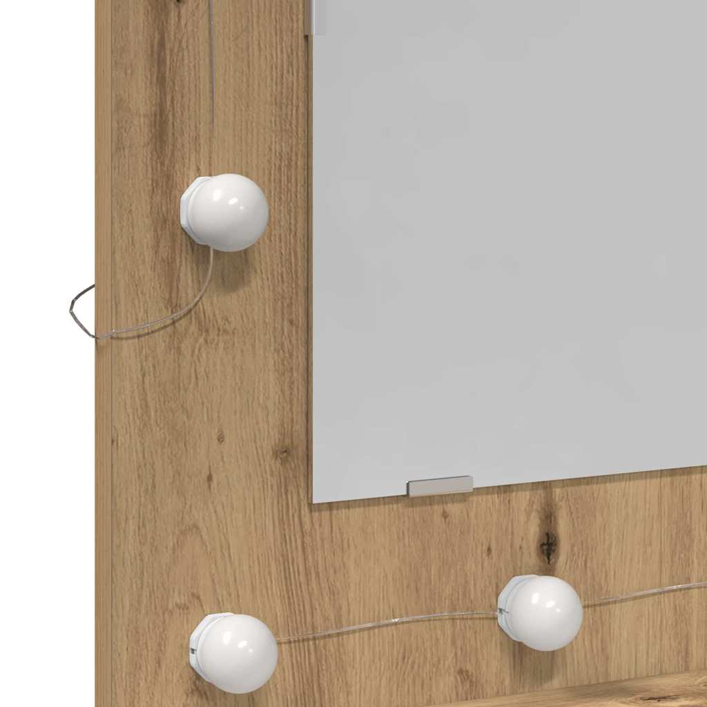 Mirror Cabinet Artisan Oak 60 X 31.5 X 62 Cm Engineered Wood