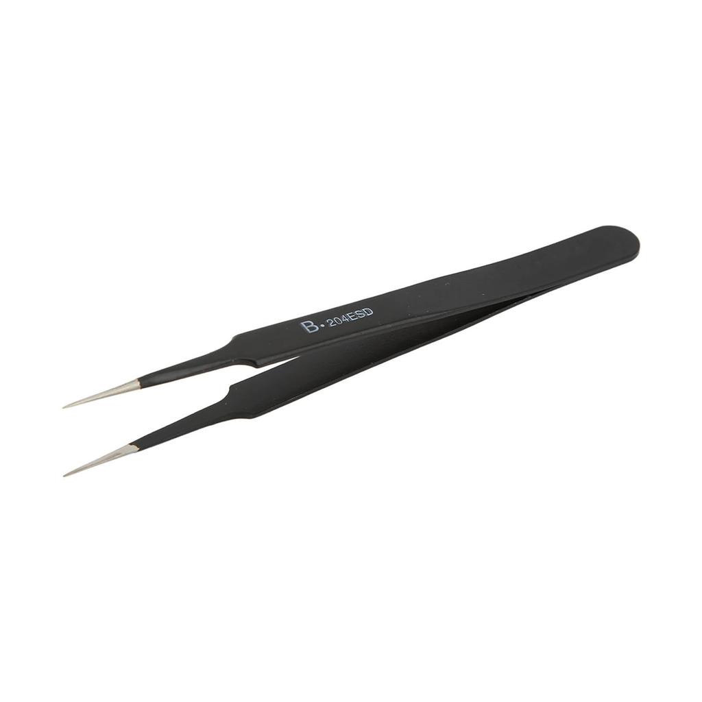 BEST B204ESD Flat Tip Tweezers Advanced Antistatic Acid Resistant Toughened Precise Tweezers