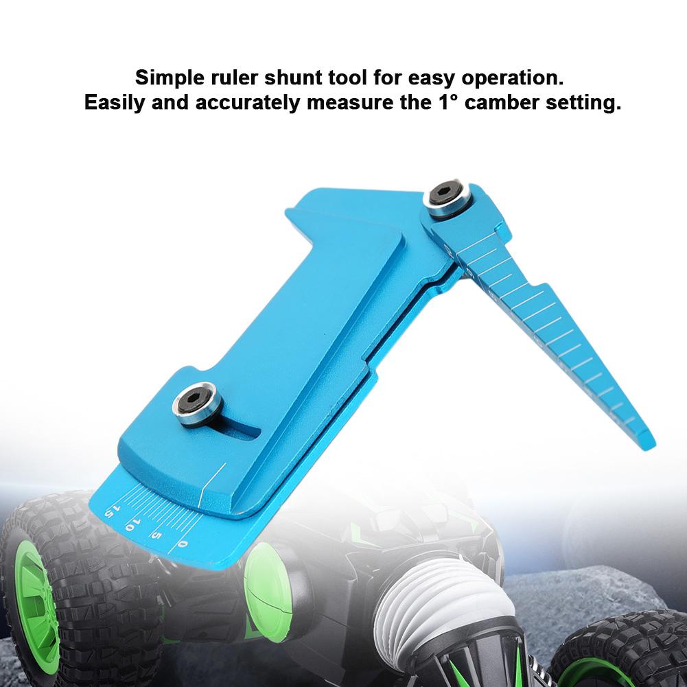 Ruler Shunting Tool for 18 110 RC Car Model Aluminum Alloy Adjustable Gauge ToolBlue