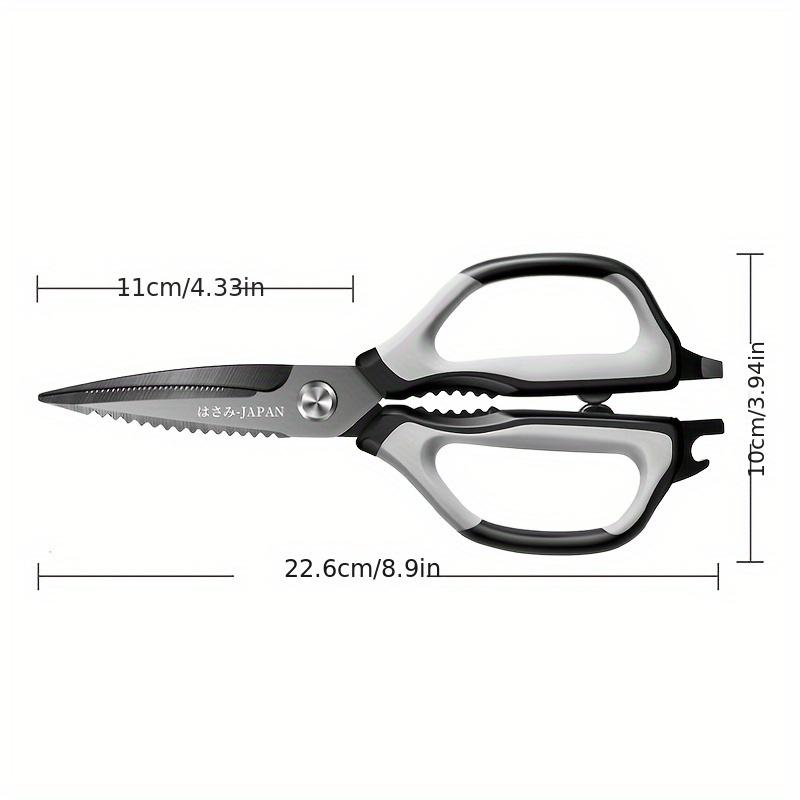 1 st Professionell Kökssax i Japansk Stil Ultraskarp Trippelblad Rostfritt Stål, Ergonomiskt TPR Mjukt Gummihandtag Ansträngningslös Ben Grönsak