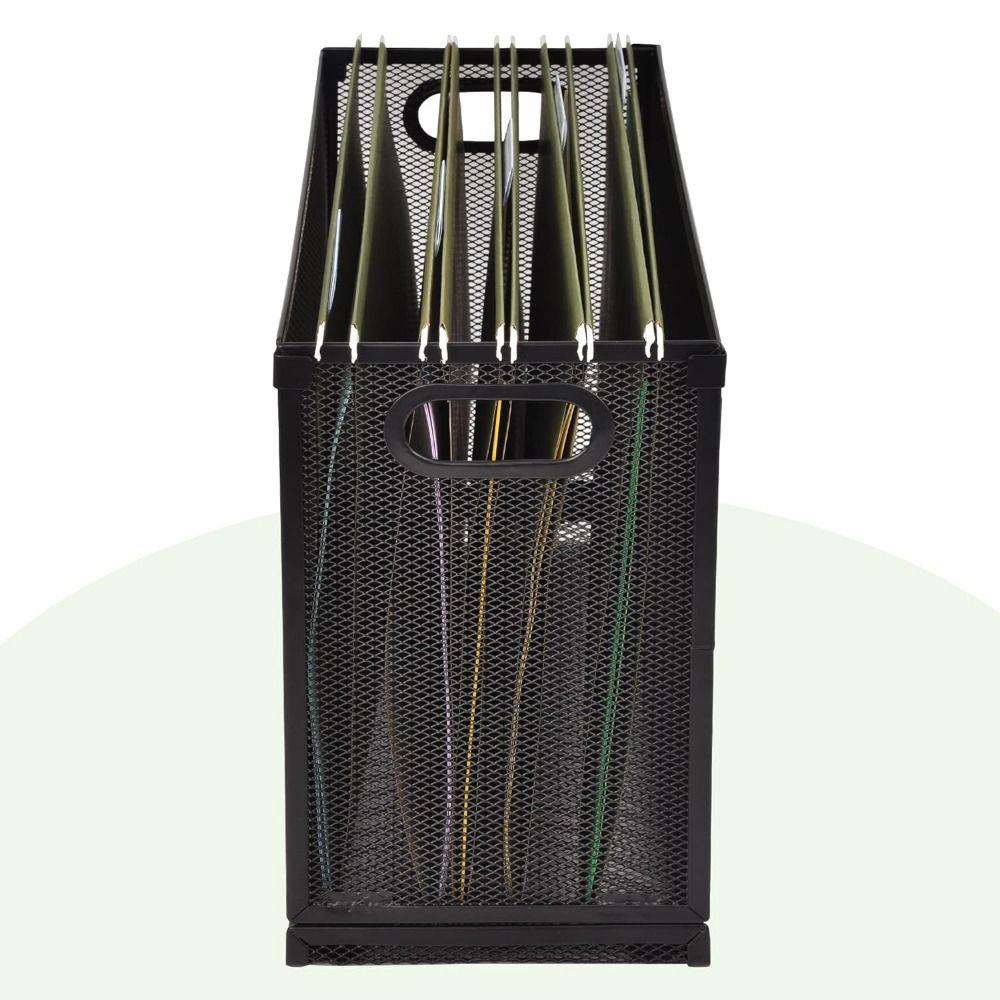 Folders Not Included Hanging File Folder Organizer Mesh Metal Folder Storage Box Home