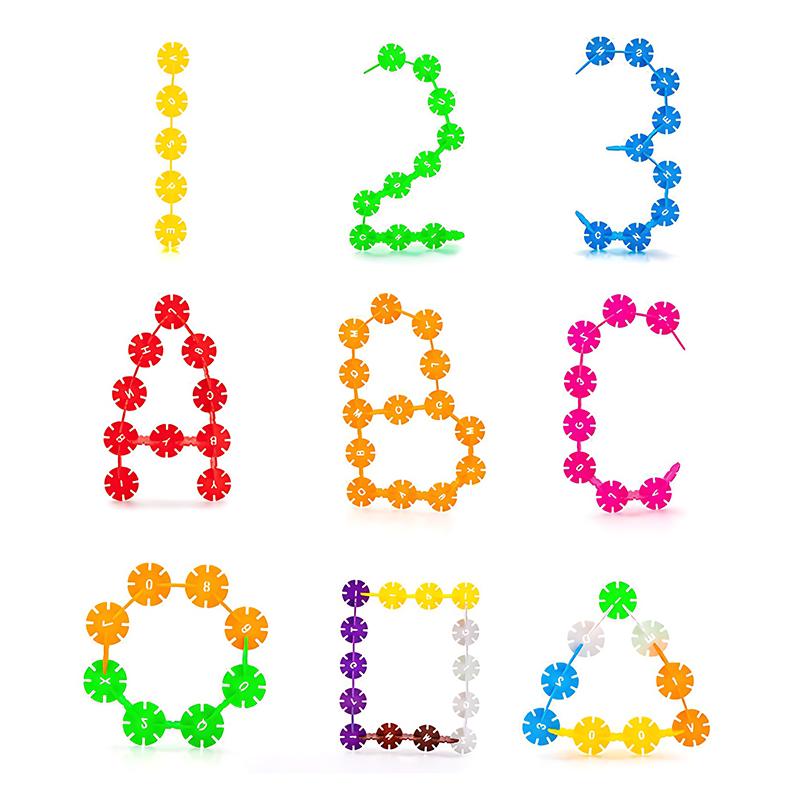 60/100/200PCS Assorted Colors Snowflake Blocks 2 Styles Available Parent Kid Game Kindergarten Color Recognition Accessories ZYF