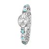 Fashion Women's Watches Summer Glacier Blue Compact Gemstone Bracelet Quartz Wristwatch Gold Silver Oval Dial Ladies' Watch