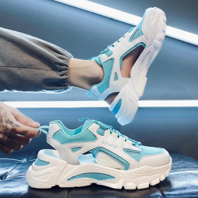 

Летние новые мужские повседневные мягкие подошвы Baotou Hollow Out Driving Breathable Beach Shoes 44