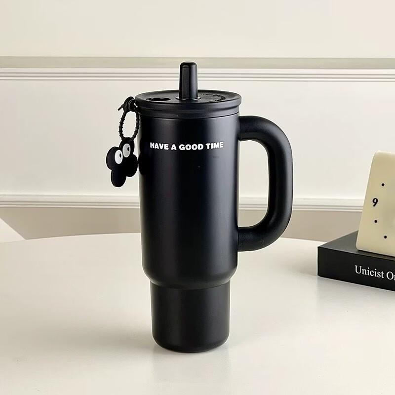 OLOEY Kids Insulated Straw Water Bottle with Shoulder Strap