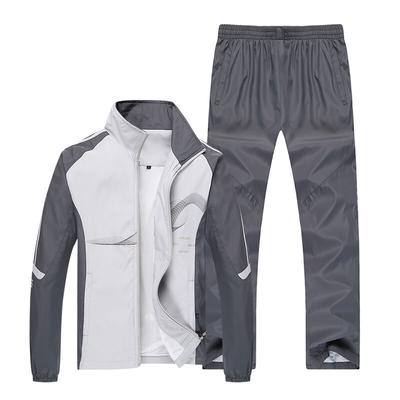 Sportswear Set  Style Polyester Fabric Fitness Training Tracksuit Zip Pocket Running