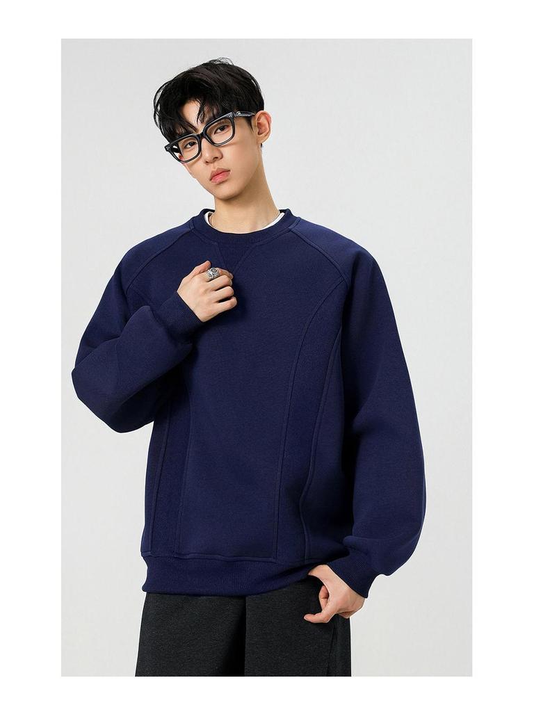 ACU Menswear | American Boxy Patchwork Hoodie 2026 - Trendy Loose Fit Pullover for Men