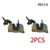 Skeleton Soldier Army King Knight Undead Horse Warrior Bricks Building Block Ringwraith Saddle Roman Soldiers Sword Waffen Toys