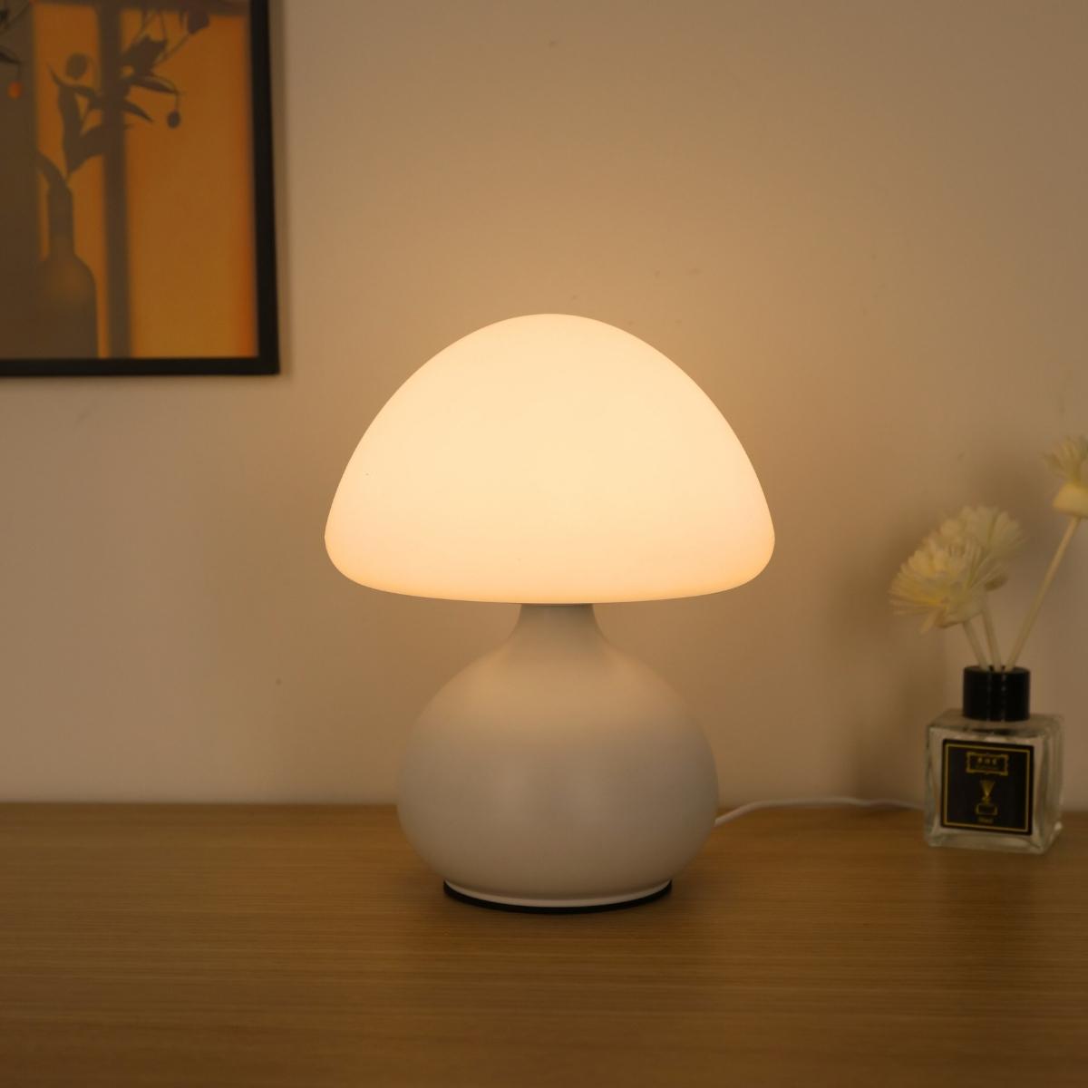 

Современная креативная грибная настольная лампа, питание от USB - светодиодная прикроватная лампа для гостиных, спален, кабинетов и домашних офисов black теплый белый