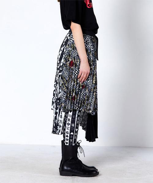 Greedius Print Austere Pleated Skirt