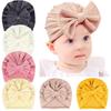 European & American Super Soft Baby Velvet Bow Headscarf Hat