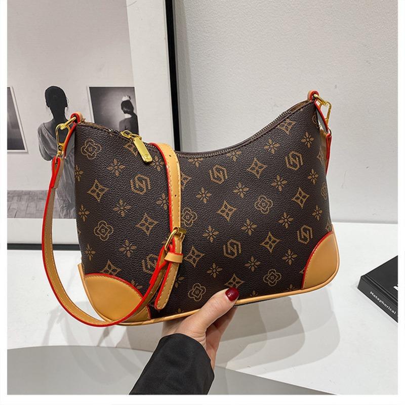 Borsa Sottobraccio Stampata di Lusso Moda Retrò Borsa a Spalla Singola da Donna Borsa a Tracolla Singola Casual Minimalista